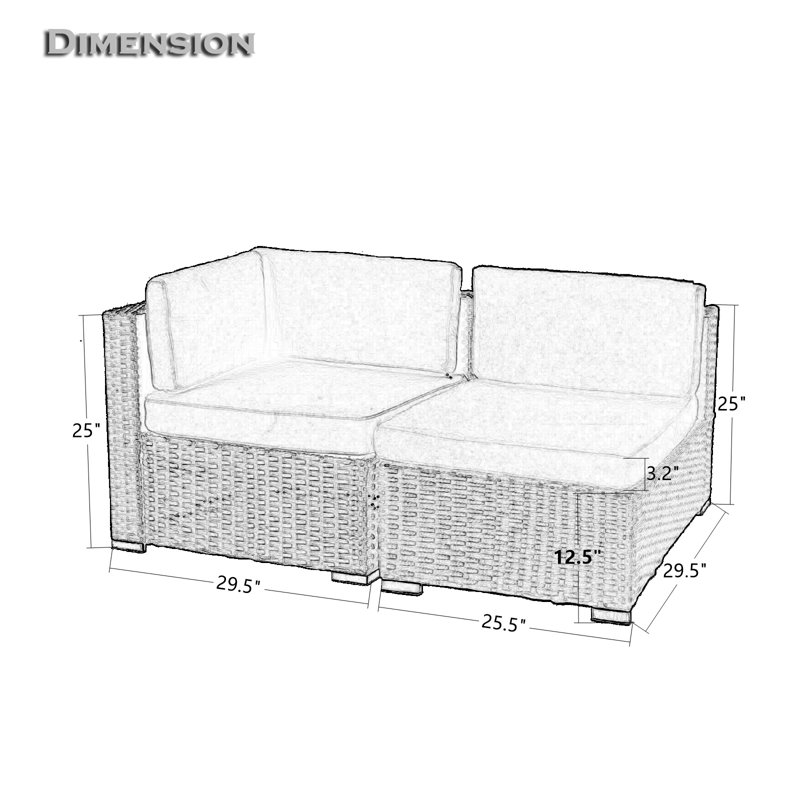 Lark Manor Wicker Outdoor Loveseat & Reviews Wayfair